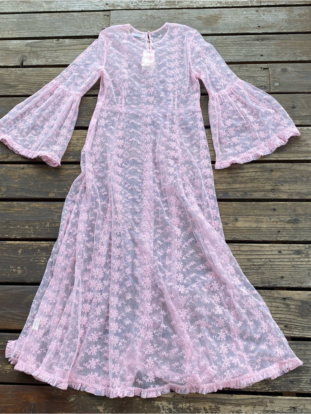 Doen adalise dress pink sheer lace - Picture 2 of 14